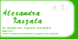 alexandra kaszala business card